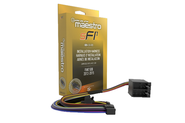  HRN-SR-FI1 / MSR compatible radio replacement harness for select Fiat 500 trims 2012-2015